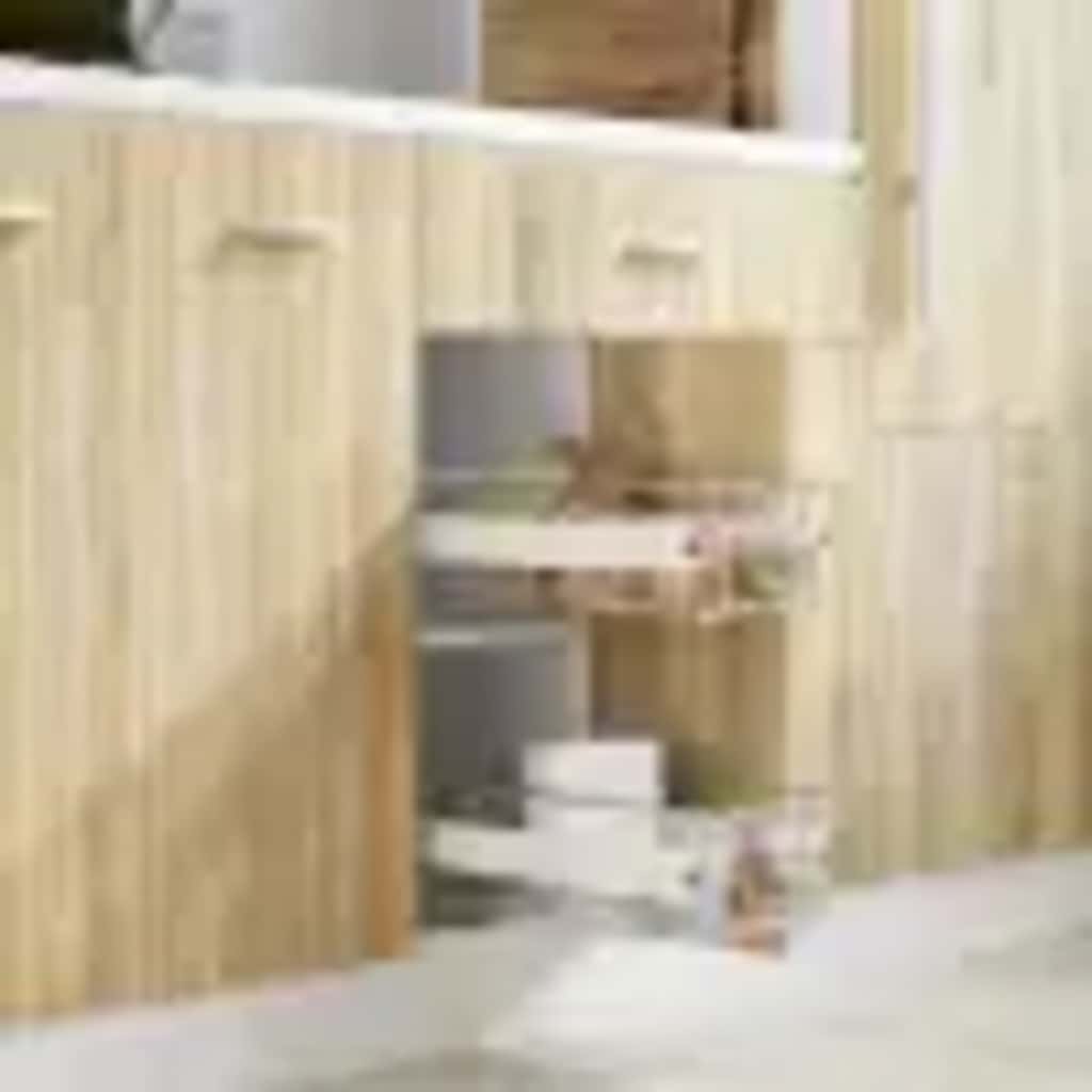 vidaXL Küchen-Drahtkörbe 2 Stk. Ausziehbar Silbern 45 cm