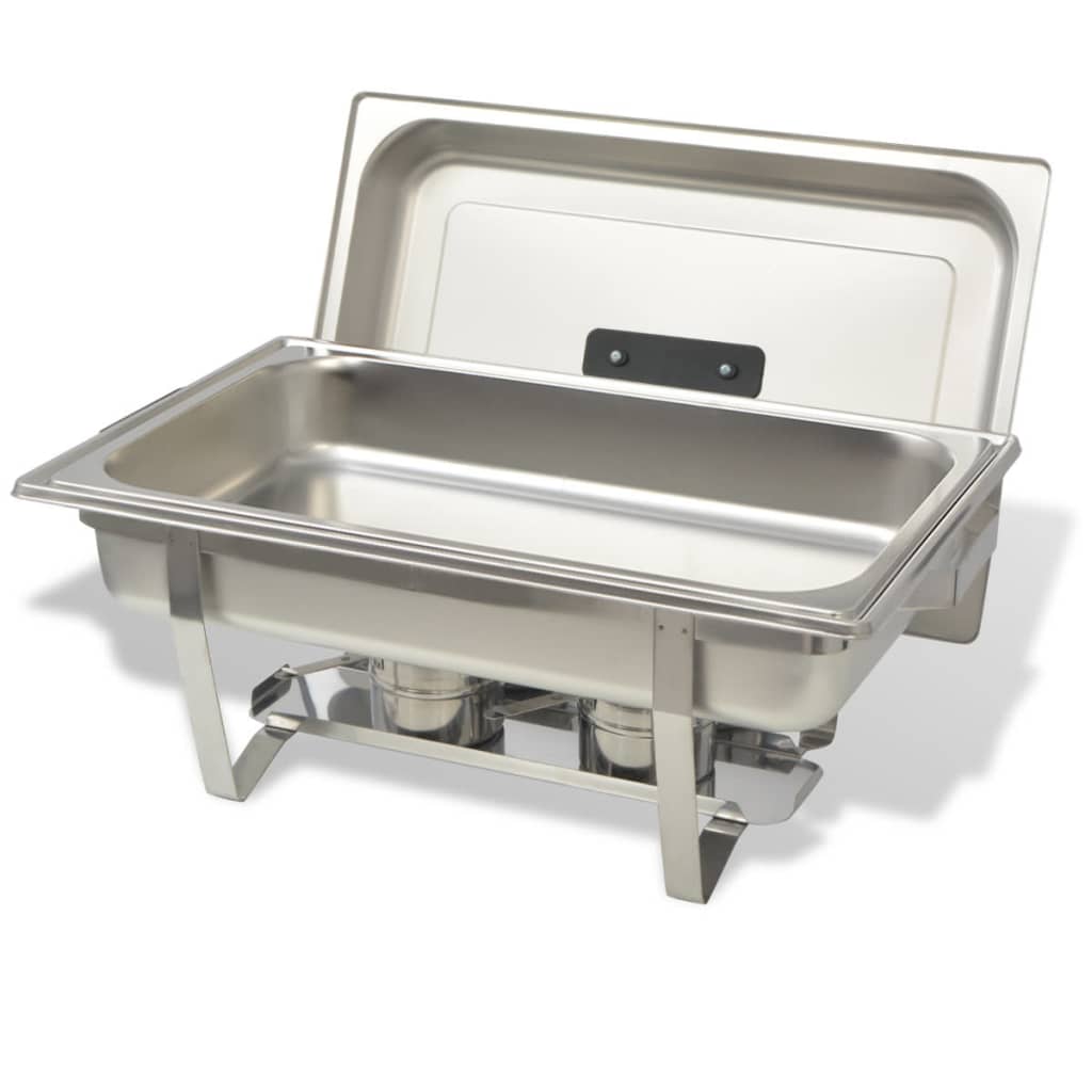 vidaXL Chafing Dish Set 2-tlg. Edelstahl