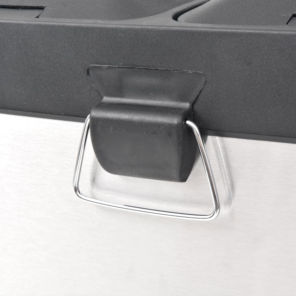 vidaXL Recycling Treteimer Edelstahl 36 L