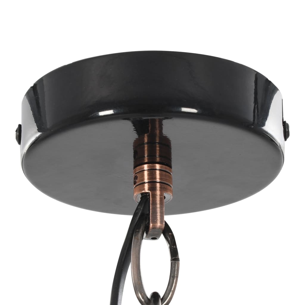 vidaXL Deckenlampe 2 Stk. Schwarz Rund E27