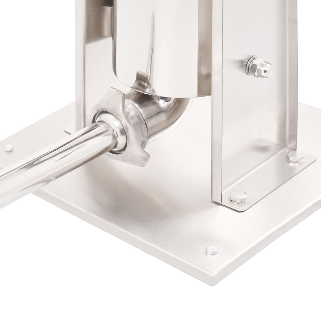 vidaXL Manueller Wurstfüller Silbern 3 L Edelstahl