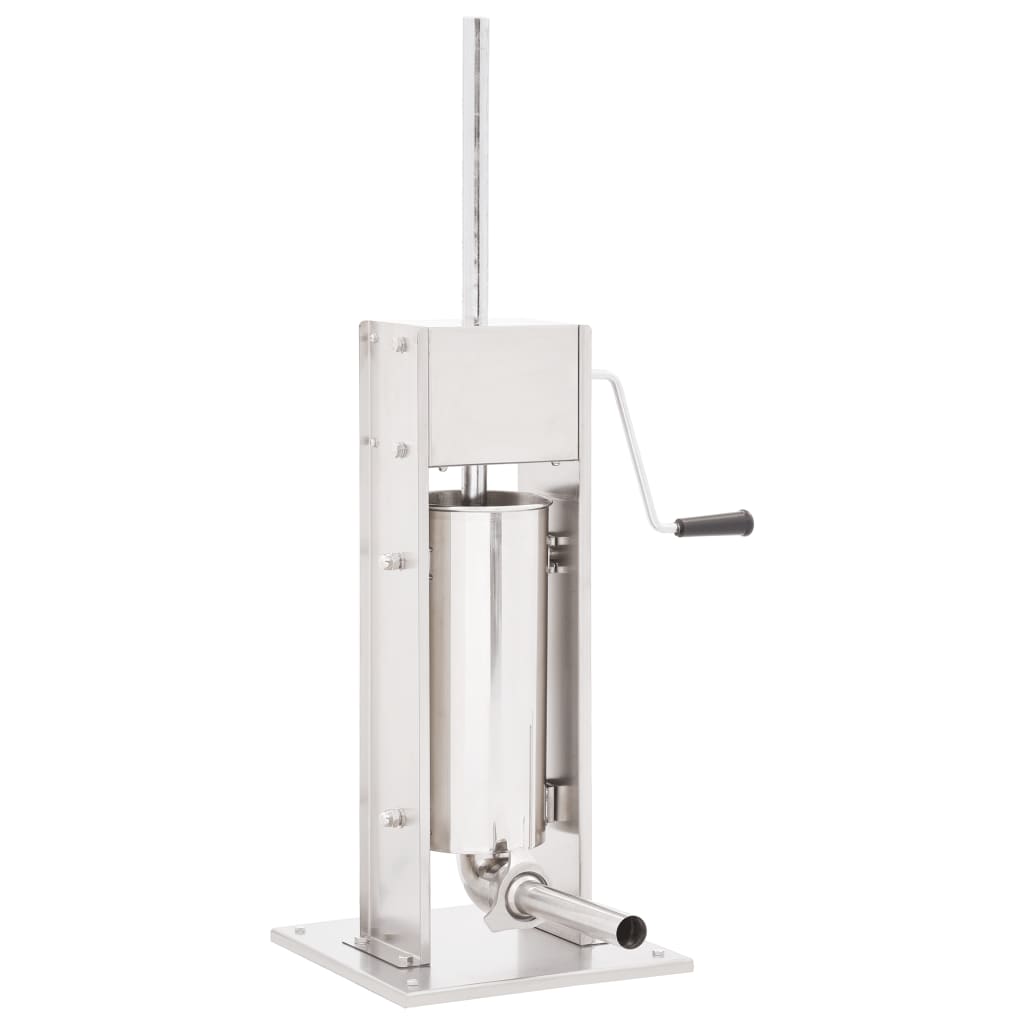vidaXL Manueller Wurstfüller Silbern 3 L Edelstahl