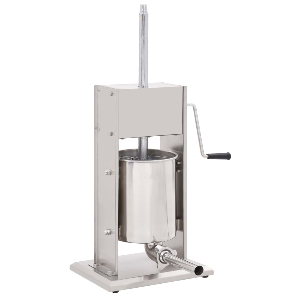 vidaXL Manueller Wurstfüller Silbern 3 L Edelstahl