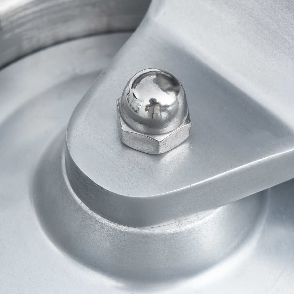 vidaXL Hamburgerpresse mit 500 Trennpapieren Aluminium 10 cm