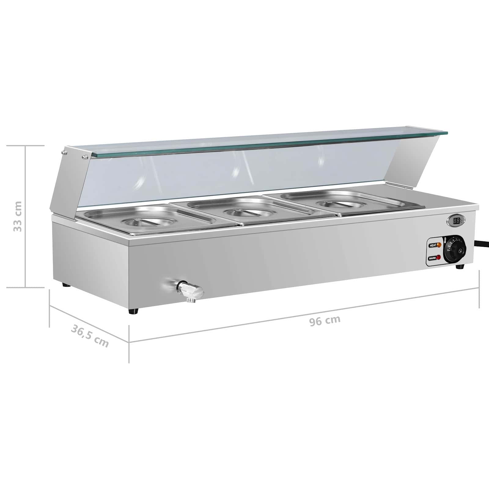 vidaXL Chafing Dishes Silber Edelstahl