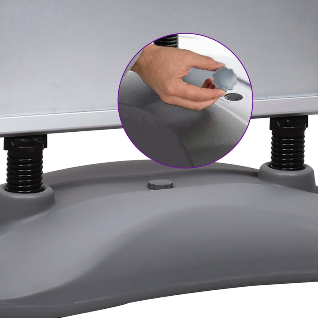 vidaXL A1-Plakatständer Wasserbefüllbar Grau Aluminiumlegierung