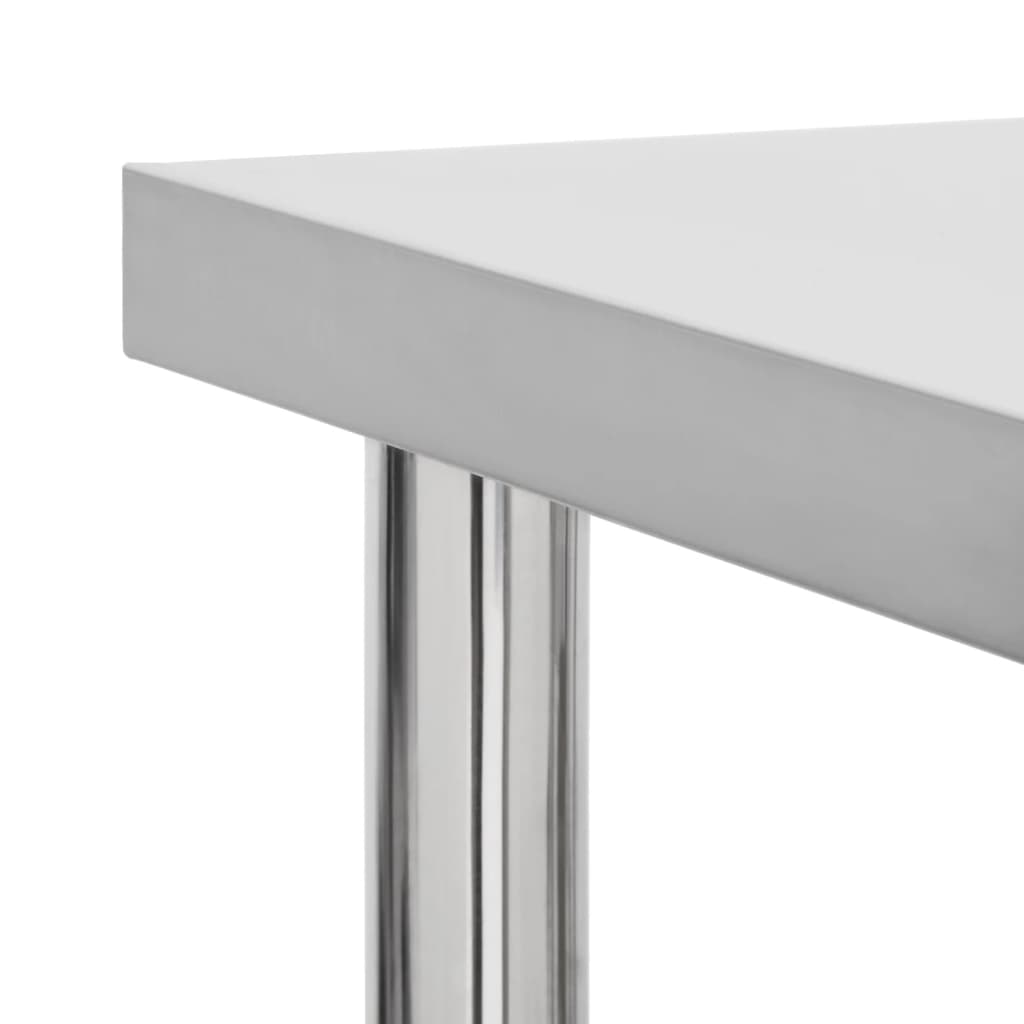 vidaXL Küchen-Arbeitstisch mit Rollen 60x30x85 cm Edelstahl