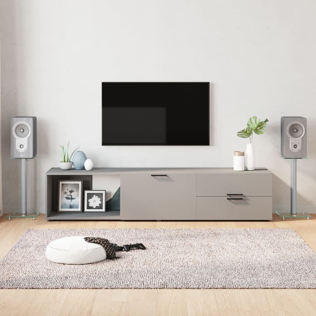 vidaXL Lautsprecher-Ständer 2 Stk. Schwarz Hartglas 1 Säule