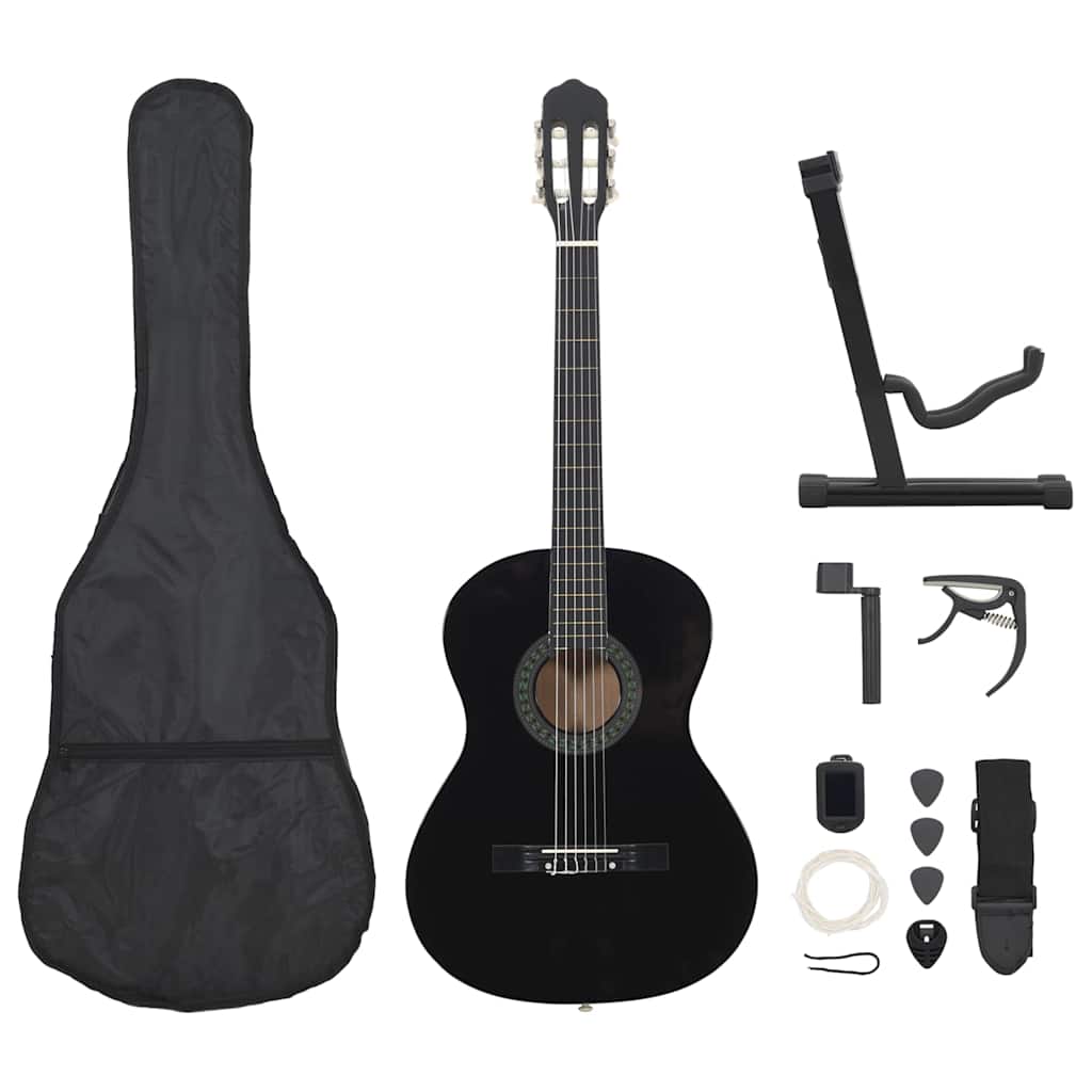 vidaXL 12.-tlg. Klassische Gitarre Set für Anfänger 4/4 39"