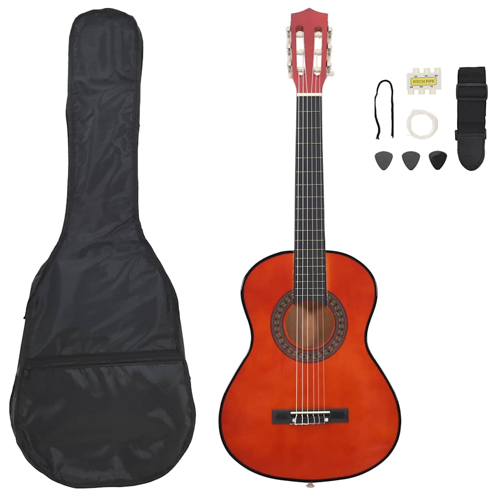 vidaXL 12.-tlg. Klassische Gitarre Set für Anfänger 4/4 39"