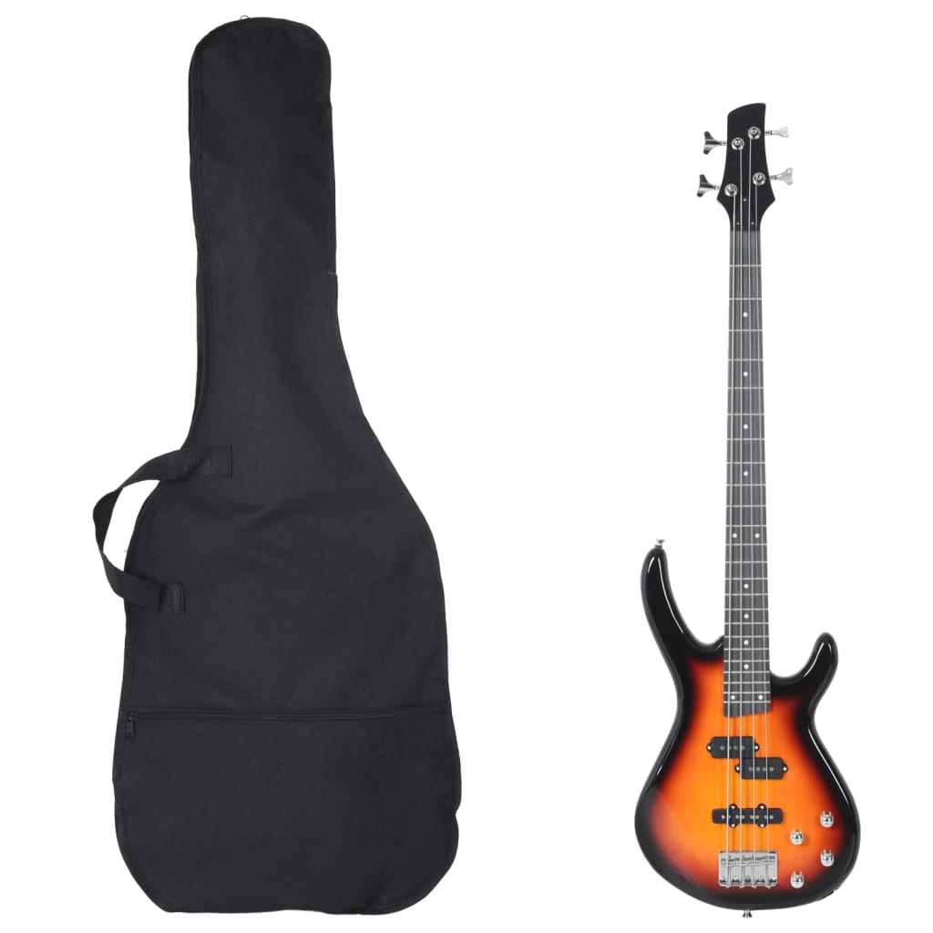vidaXL E-Bass für Anfänger mit Tasche Schwarz 4/4 46"