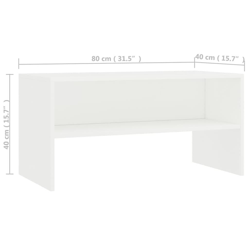 vidaXL TV-Schrank Weiß 80x40x40cm Holzwerkstoff