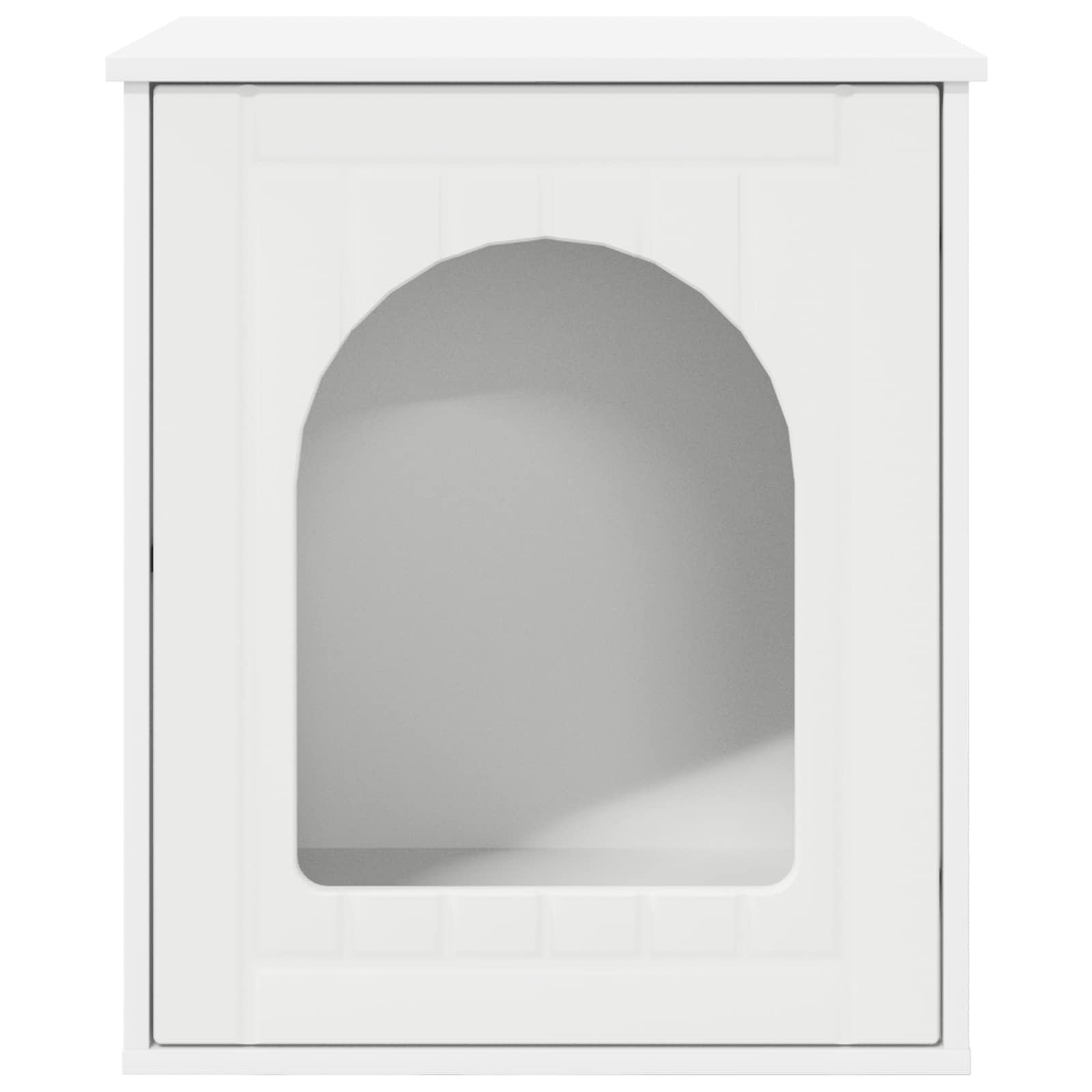 vidaXL Katzenhaus Weiß 53 x 52 x 62 cm Holzwerkstoff