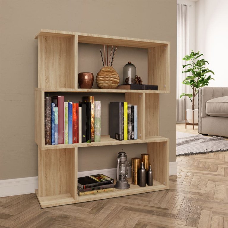 vidaXL Bücherregal/Raumteiler Weiß 80x24x96 cm Holzwerkstoff