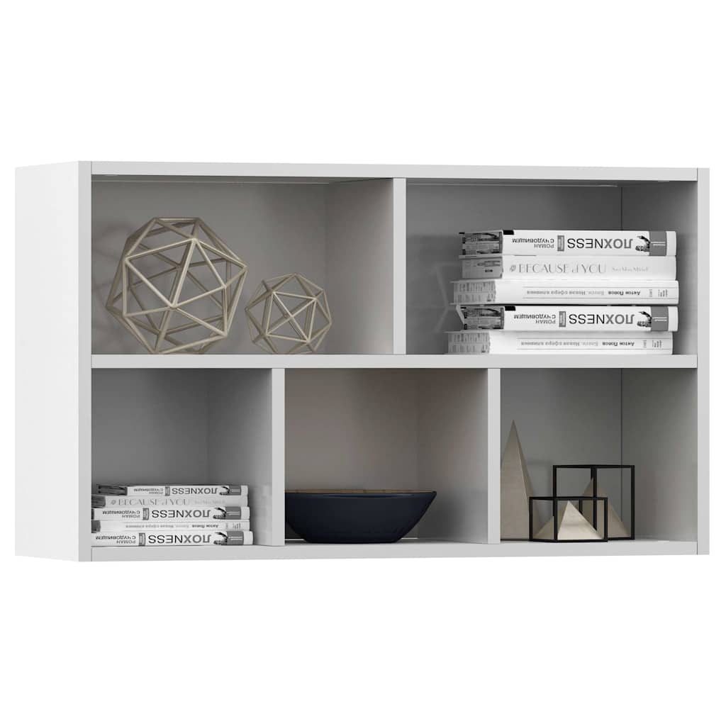 vidaXL Bücherregal/Sideboard Weiß 50x25x80 cm Holzwerkstoff
