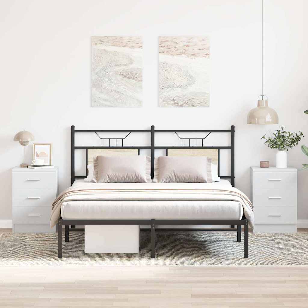 vidaXL Nachttisch Weiß 38x35x56 cm Holzwerkstoff