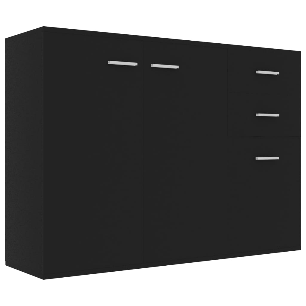 vidaXL Sideboard Schwarz 105x30x75 cm Holzwerkstoff