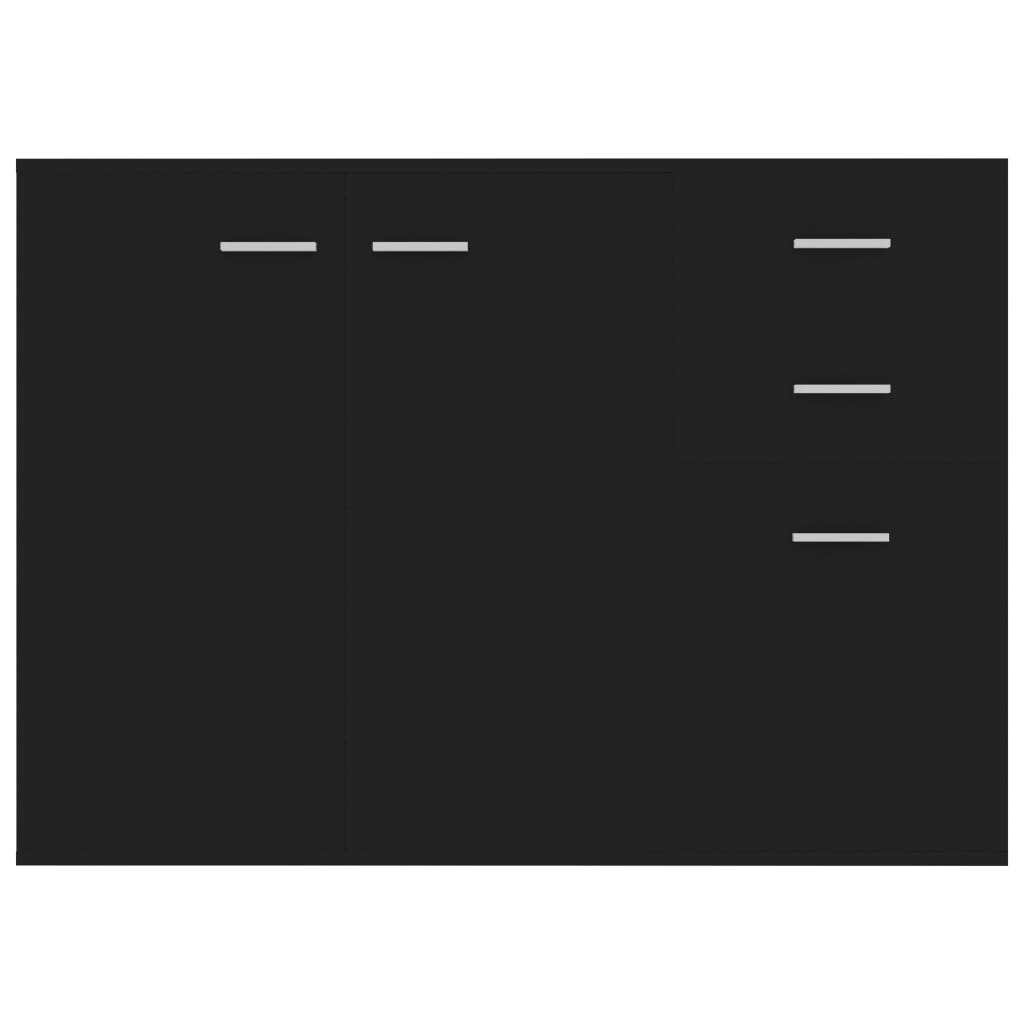 vidaXL Sideboard Schwarz 105x30x75 cm Holzwerkstoff