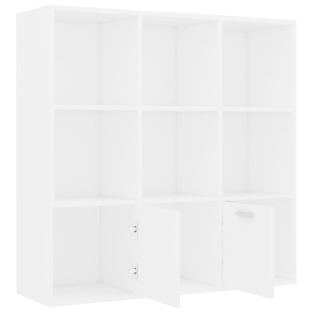 vidaXL Bücherregal Weiß 98x30x98 cm Holzwerkstoff