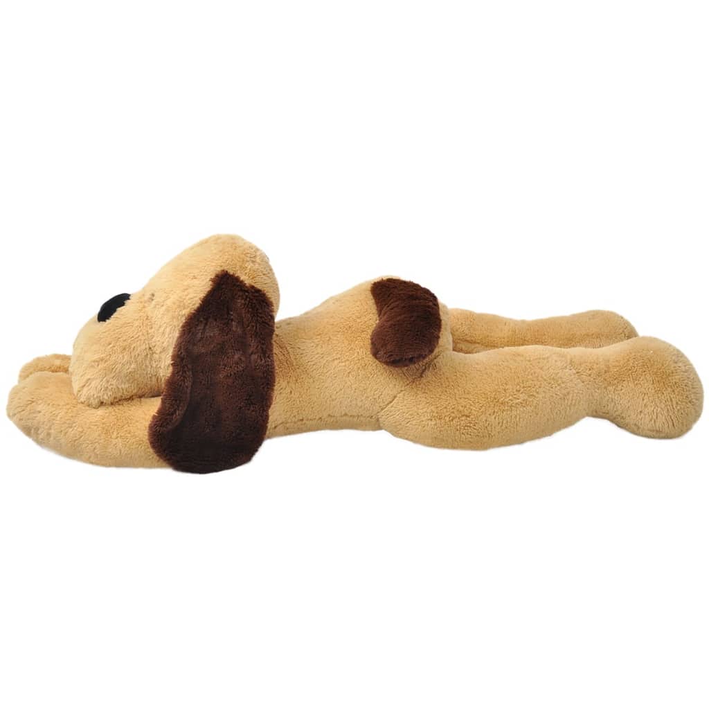 vidaXL Hund Kuscheltier Plüsch Braun 80 cm