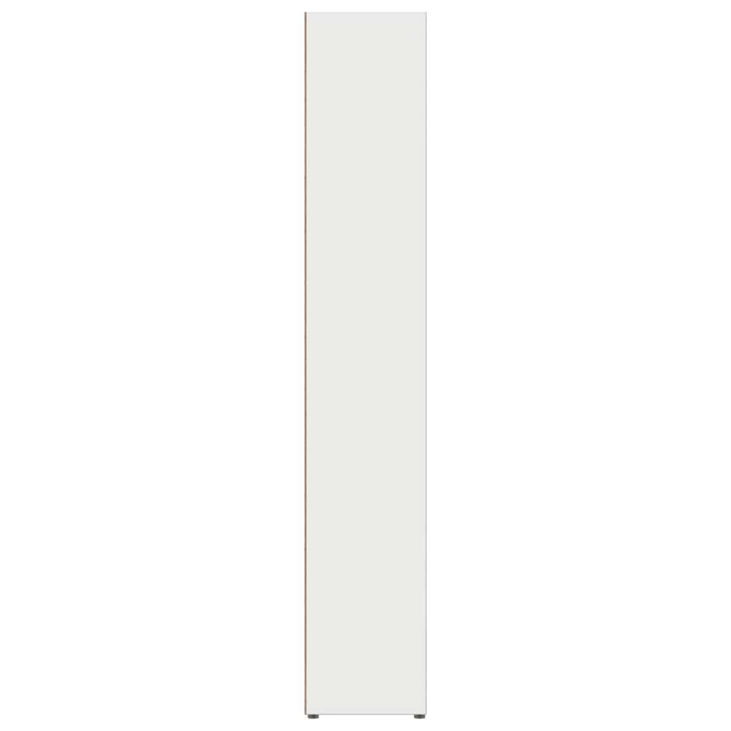 CD-Regale 2 Stk. Weiß 21x16x93,5 cm Holzwerkstoff