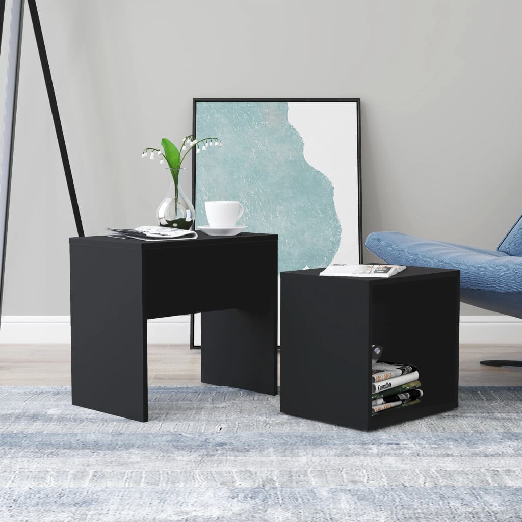 Couchtisch-Set Weiß 48x30x45 cm Holzwerkstoff