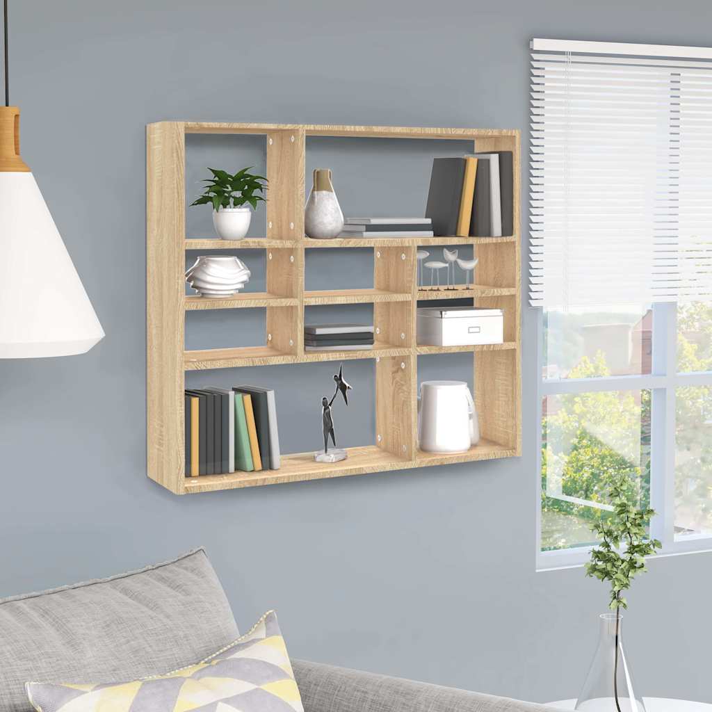 Wandregal Weiß 90x16x78 cm Holzwerkstoff