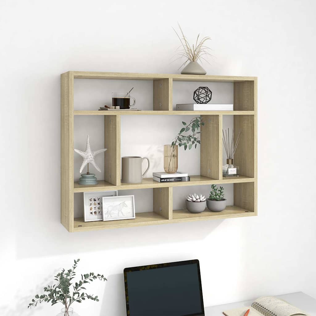 Wandregal Weiß 75x16x55 cm Holzwerkstoff
