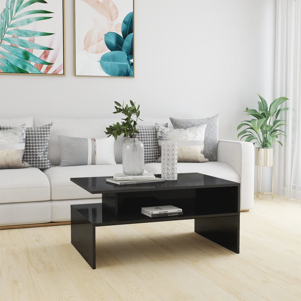 Couchtisch Weiß 90x60x42,5 cm Holzwerkstoff