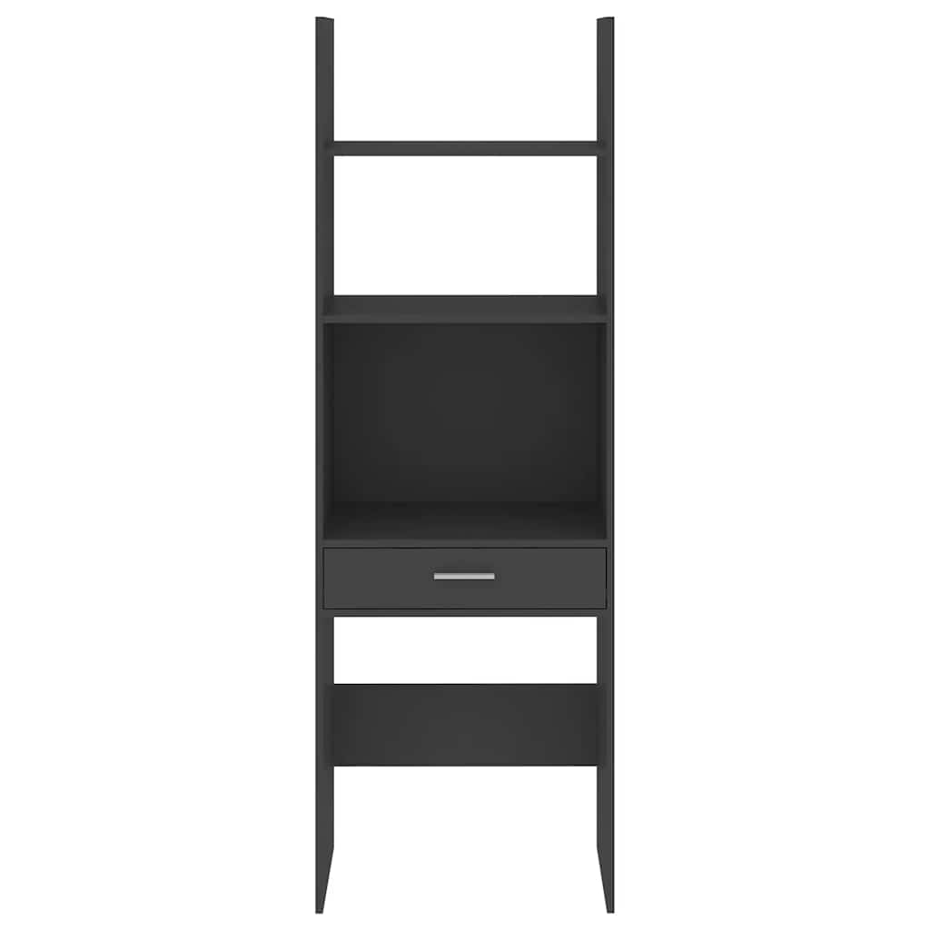 Bücherregal Grau 60x35x180 cm Holzwerkstoff