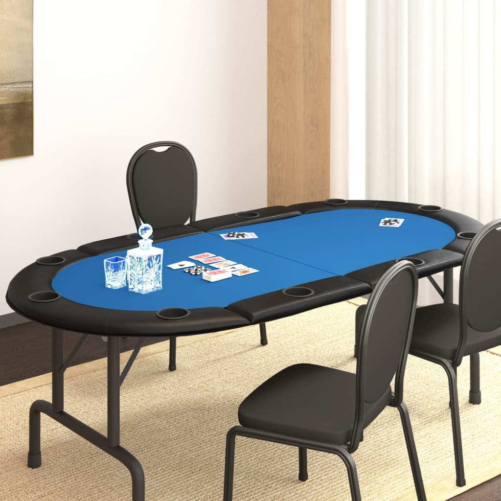 Poker-Tischauflage Klappbar 10 Spieler Grün 208x106x3 cm