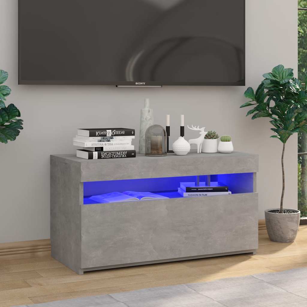 TV-Schrank mit LED-Leuchten Weiß 120x35x40 cm