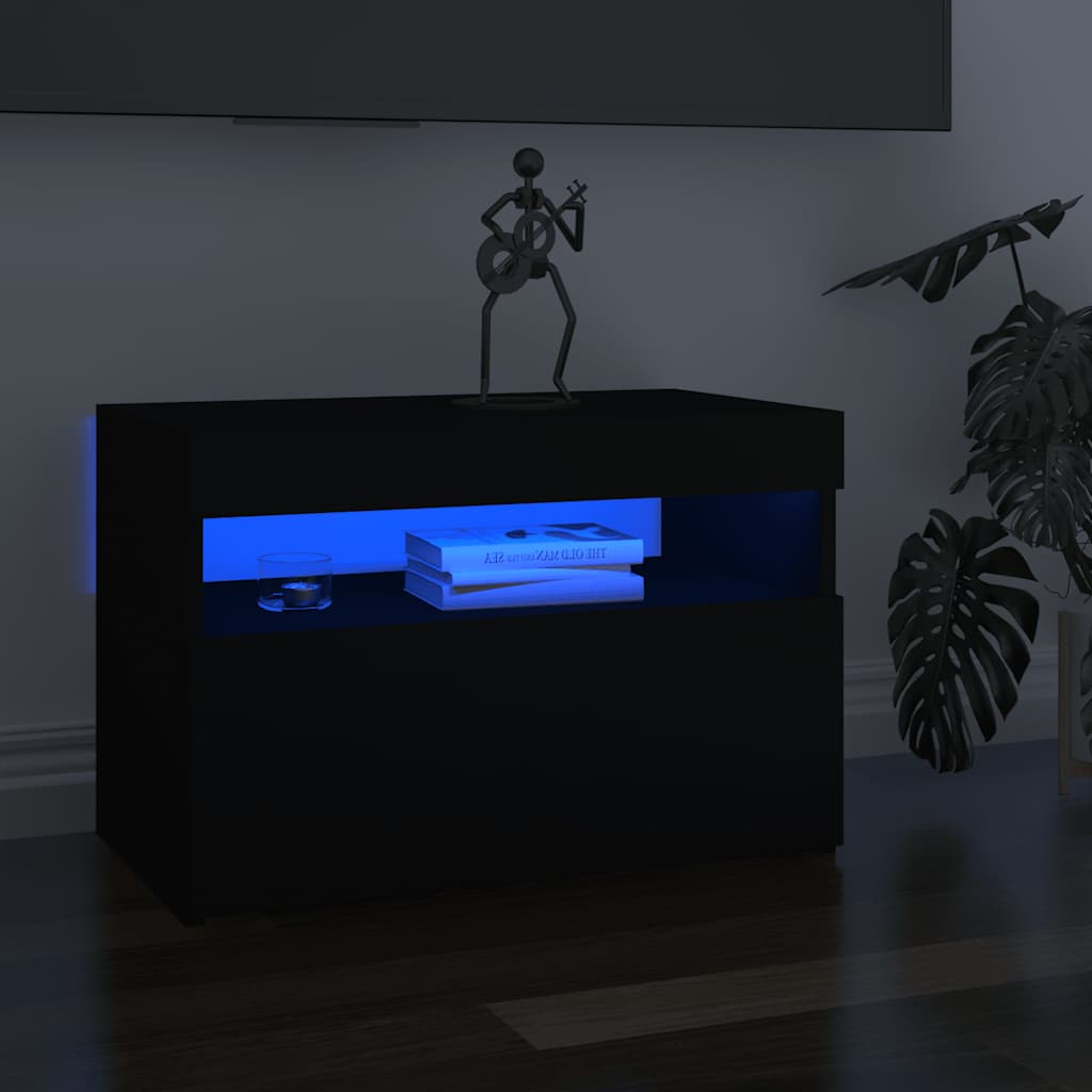 TV-Schrank mit LED-Leuchten Weiß 120x35x40 cm