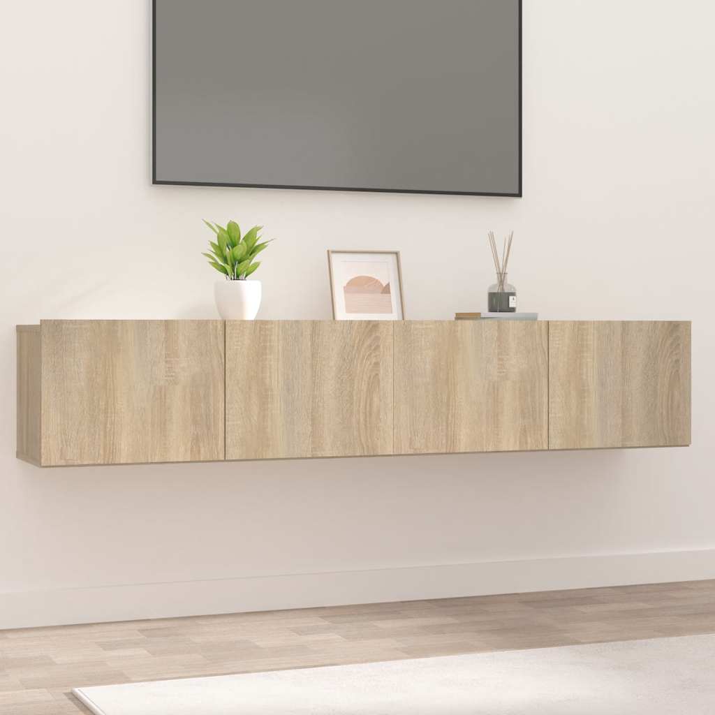 TV-Schränke 2 Stk. Weiß 80x30x30 cm Holzwerkstoff