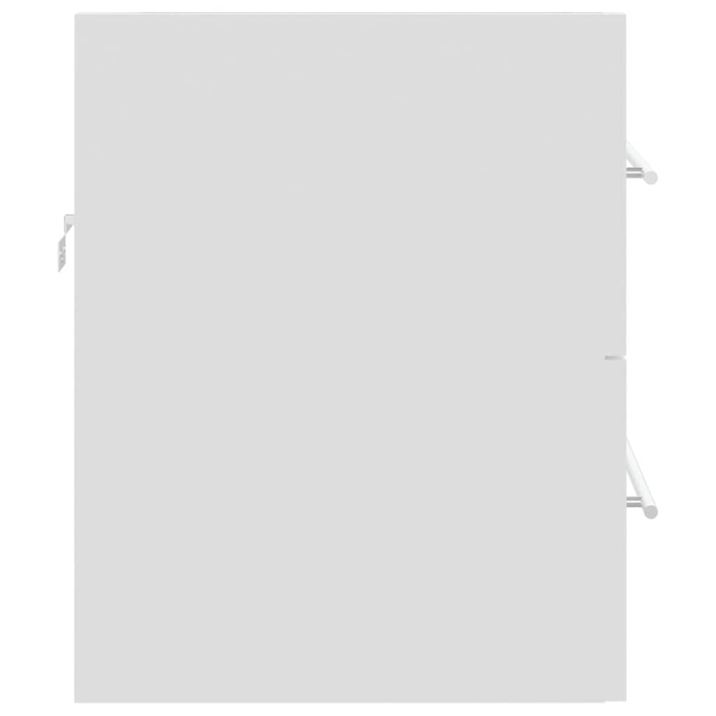 2-tlg. Badmöbel-Set Weiß Holzwerkstoff