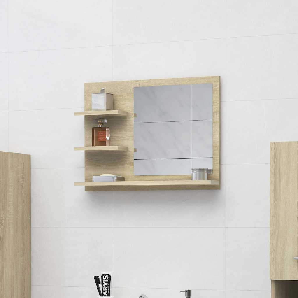 Badspiegel Weiß 60x10,5x45 cm Holzwerkstoff