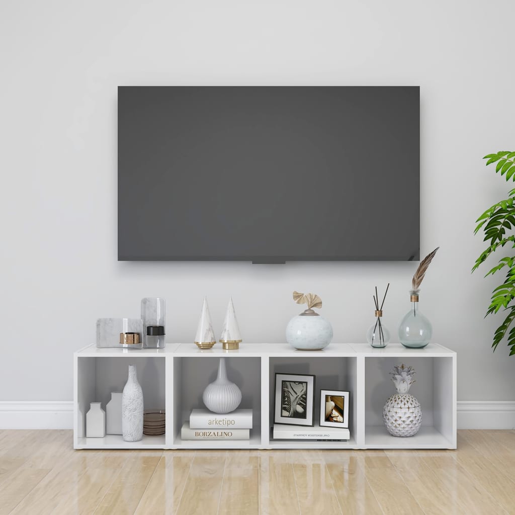TV-Schrank Weiß 37x35x37 cm Holzwerkstoff