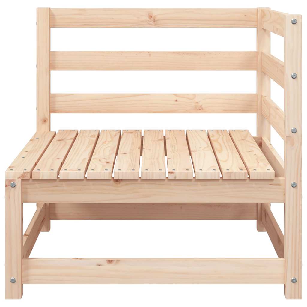 Garten-Ecksofa mit Grauen Kissen Massivholz Kiefer
