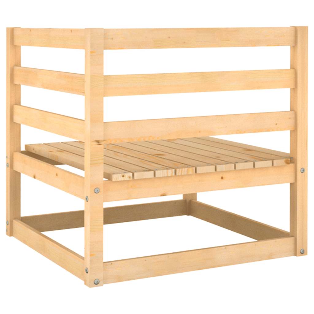 Gartensofa 2-Sitzer mit Kissen Kiefer Massivholz