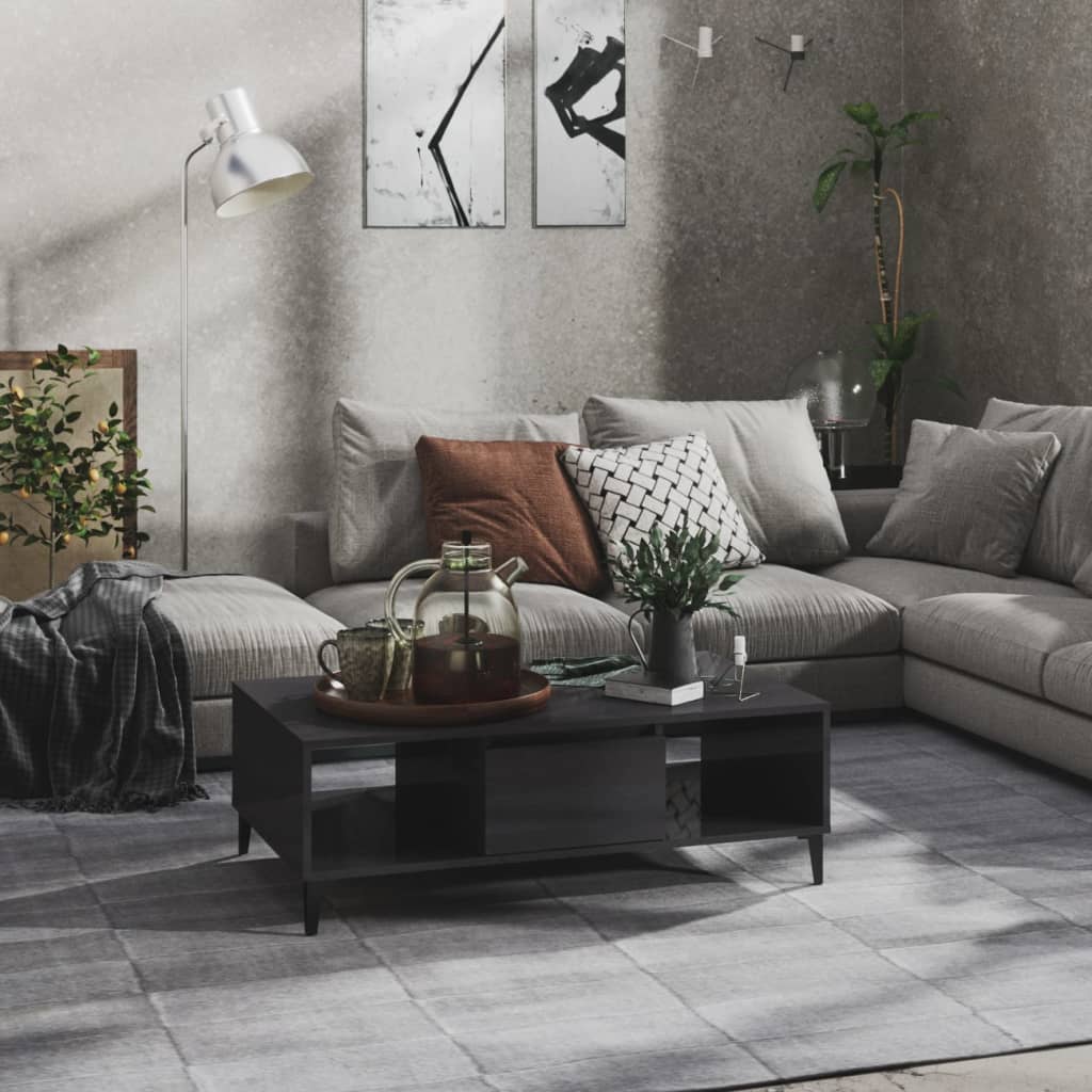 Couchtisch Schwarz 103,5x60x35 cm Holzwerkstoff