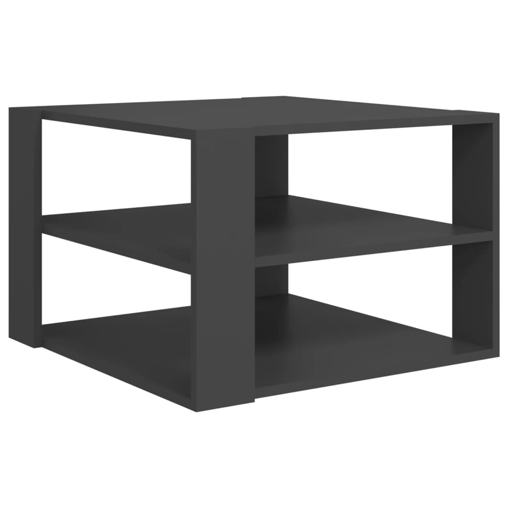 Couchtisch Grau 60x60x40 cm Holzwerkstoff