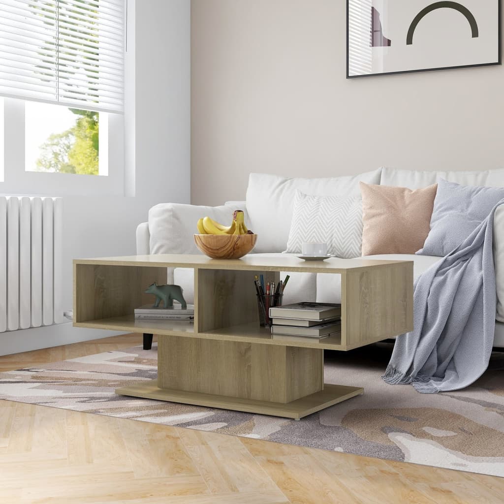 Couchtisch Weiß 103,5x50x44,5 cm Holzwerkstoff