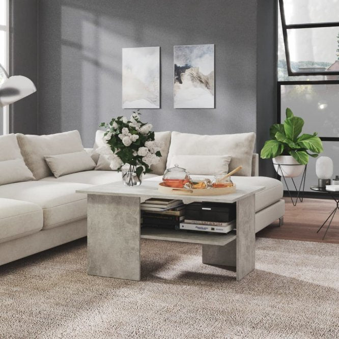 Couchtisch Weiß 90x60x46,5 cm Holzwerkstoff