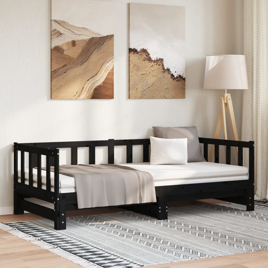 Tagesbett Ausziehbar Massivholz Kiefer 2x(90x200) cm