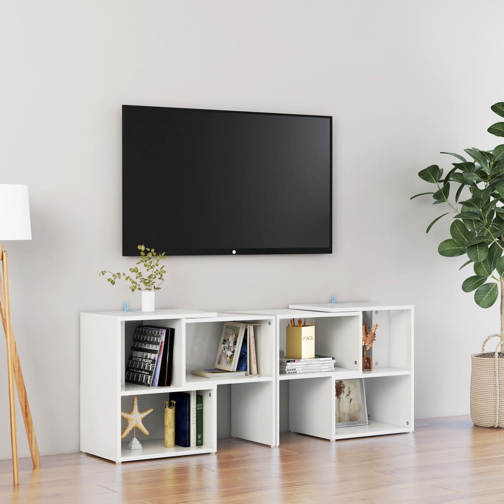 TV-Schrank Weiß 104x30x52 cm Holzwerkstoff