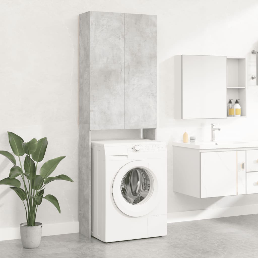 Waschmaschinenschrank Weiß 64x25,5x190 cm