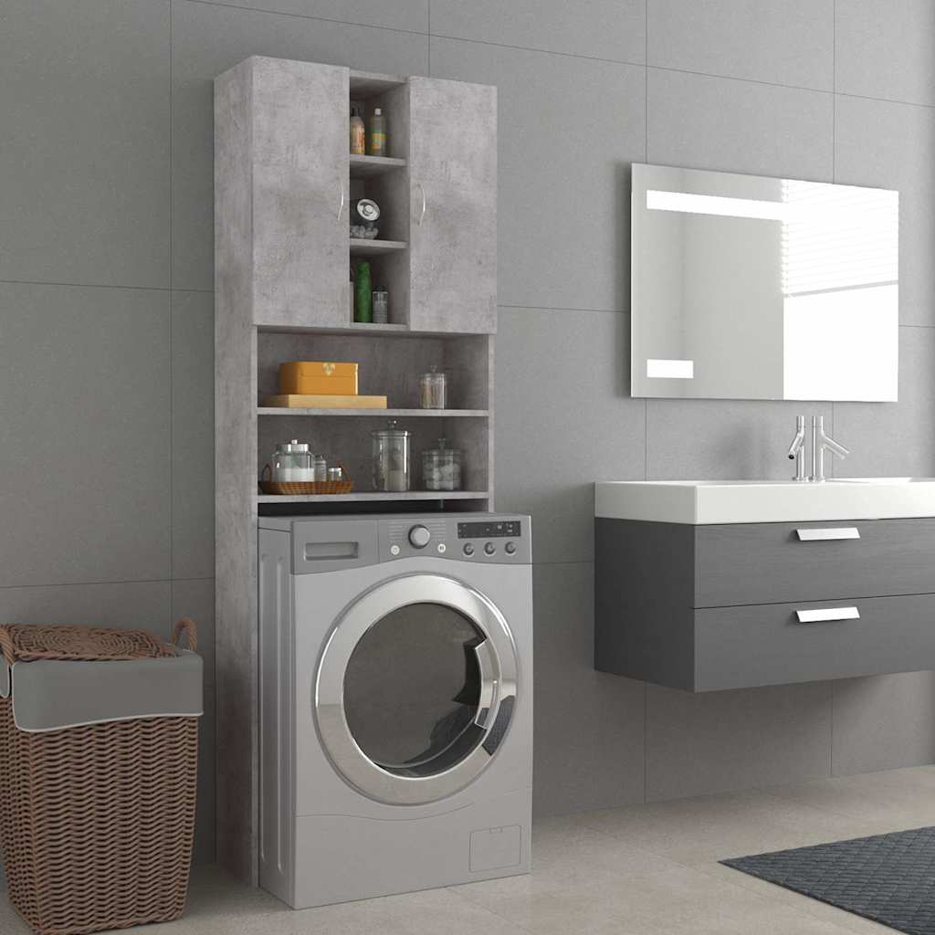 Waschmaschinenschrank Weiß 64x25,5x190 cm