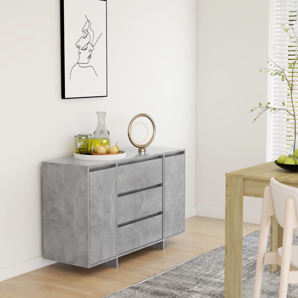 Sideboard mit 3 Schubladen Weiß 120x41x75 cm Holzwerkstoff