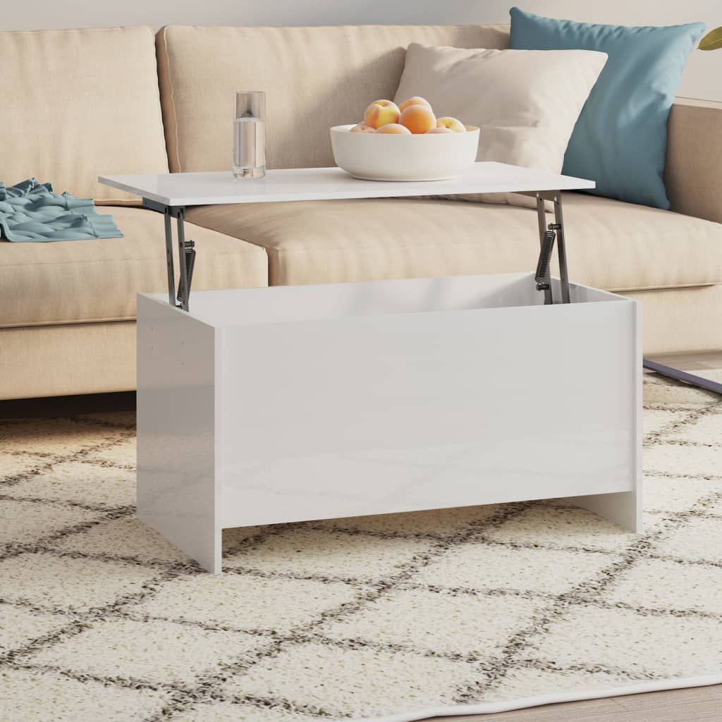 Couchtisch Weiß 102x55,5x52,5 cm Holzwerkstoff