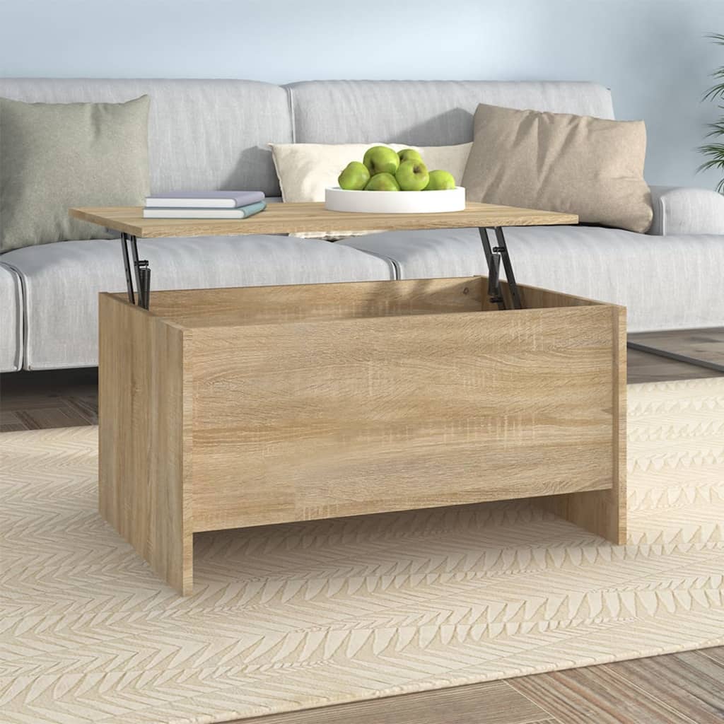 Couchtisch Weiß 102x55,5x52,5 cm Holzwerkstoff